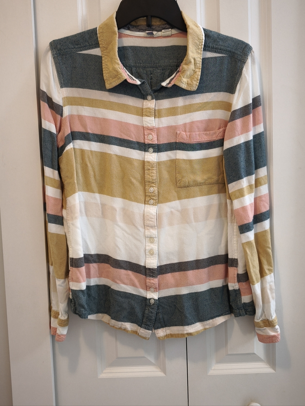 Women's Roxy Striped Button Down Beach Shirt